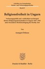 Buchcover Religionsfreiheit in Ungarn.