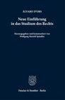 Buchcover Neue Einführung in das Studium des Rechts.