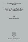 Buchcover Wohlverdienter Ruhestand für alle – eine Illusion?