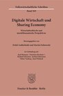 Buchcover Digitale Wirtschaft und Sharing Economy.