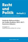 Buchcover Strafrecht: Reformvorhaben der Großen Koalition (2013–2017) kontrovers diskutiert.