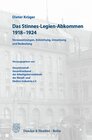 Buchcover Das Stinnes-Legien-Abkommen 1918–1924.