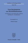 Buchcover Vom Reichshofrat zur Reichsfilmkammer.