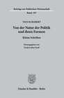 Buchcover Von der Natur der Politik und ihren Formen.