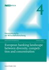 Buchcover European banking landscape between diversity, competition and concentration.