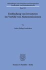 Buchcover Einbindung von Investoren im Vorfeld von Aktienemissionen.