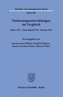 Buchcover Verfassungsentwicklungen im Vergleich.