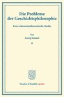 Buchcover Die Probleme der Geschichtsphilosophie.