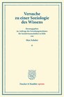 Buchcover Versuche zu einer Soziologie des Wissens.