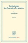 Buchcover Institutionen des Deutschen Privatrechts.