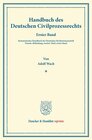 Buchcover Handbuch des Deutschen Civilprozessrechts.