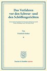 Buchcover Das Verfahren vor den Schwur- und den Schöffengerichten.