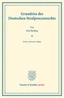 Buchcover Grundriss des Deutschen Strafprocessrechts.