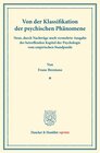Buchcover Von der Klassifikation der psychischen Phänomene.