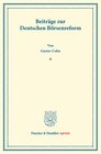 Buchcover Beiträge zur Deutschen Börsenreform.
