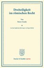 Buchcover Dreiteiligkeit im römischen Recht.