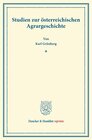 Buchcover Studien zur österreichischen Agrargeschichte.