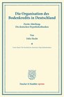Buchcover Die Organisation des Bodenkredits in Deutschland.