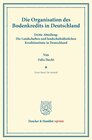 Buchcover Die Organisation des Bodenkredits in Deutschland.