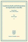 Buchcover Landwirtschaft und Kolonisation im Spanischen Amerika.