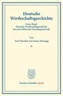 Buchcover Deutsche Wirthschaftsgeschichte.