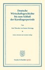Buchcover Deutsche Wirtschaftsgeschichte.