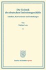 Buchcover Die Technik des deutschen Emissionsgeschäfts.