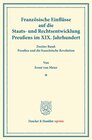 Buchcover Französische Einflüsse auf die Staats- und Rechtsentwicklung Preußens im XIX. Jahrhundert.