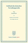 Buchcover Lehrbuch des deutschen Verwaltungsrechts.