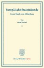 Buchcover Europäische Staatenkunde.