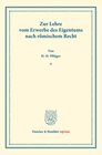 Buchcover Zur Lehre vom Erwerbe des Eigentums nach römischem Recht.