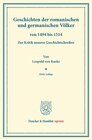 Buchcover Geschichten der romanischen und germanischen Völker