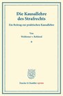 Buchcover Die Kausallehre des Strafrechts.