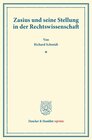 Buchcover Zasius und seine Stellung in der Rechtswissenschaft.