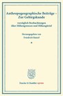 Buchcover Anthropogeographische Beiträge. – Zur Gebirgskunde,