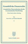 Buchcover Grundriß des Finanzrechts.