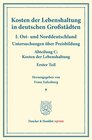 Buchcover Kosten der Lebenshaltung in deutschen Großstädten.