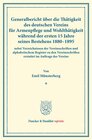 Buchcover Generalbericht über die Thätigkeit des deutschen Vereins für Armenpflege und Wohlthätigkeit während der ersten 15 Jahre 