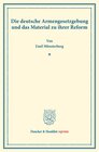 Buchcover Die deutsche Armengesetzgebung und das Material zu ihrer Reform.