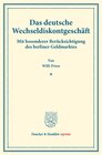 Buchcover Das deutsche Wechseldiskontgeschäft.