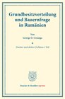 Buchcover Grundbesitzverteilung und Bauernfrage in Rumänien.