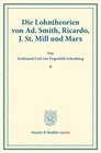 Buchcover Die Lohntheorien von Ad. Smith, Ricardo, J. St. Mill und Marx.