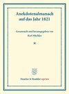 Buchcover Anekdotenalmanach auf das Jahr 1821.