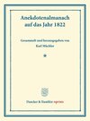 Buchcover Anekdotenalmanach auf das Jahr 1822.