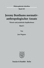 Buchcover Jeremy Benthams normativ-anthropologischer Ansatz.