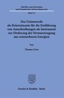 Buchcover Das Unionsrecht als Determinante für die Einführung von Ausschreibungen als Instrument zur Förderung der Stromerzeugung 