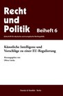 Buchcover Künstliche Intelligenz und Vorschläge zu einer EU-Regulierung.