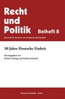 Buchcover 30 Jahre Deutsche Einheit.