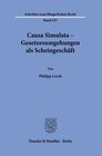 Buchcover Causa Simulata – Gesetzesumgehungen als Scheingeschäft.