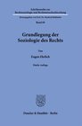 Buchcover Grundlegung der Soziologie des Rechts.